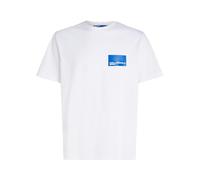 Karl Lagerfeld Jeans, Camiseta De Manga Corta Con Logo En Cuadro Para Hombre, Ajuste Regular, Blanco, XL