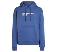 KARL LAGERFELD JEANS, Men's, Essentail Logo Hoddie, Regular Fit Sudadera con Capucha, Azul, XL para Hombre