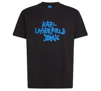 Karl Lagerfeld Jeans, Men's, Short Sleeve Graffiti tee, Regular Fit Camiseta, Negro, M Hombres