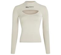 Karl Lagerfeld Jeans Mujer Cut Out Mock Neck Sweater Moonstruck S