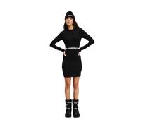 Karl Lagerfeld Jeans Mujer Fitted Long Sleeve T-Shirt Dress Black XXL
