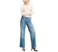 KARL LAGERFELD JEANS Mujer Mid Rise Relaxed Denim W/ Slit Azul medio lavado 3030