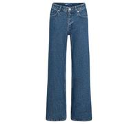 KARL LAGERFELD JEANS Mujer Mid Rise Relaxed Denim W/Slit Azul negro lavado 3032