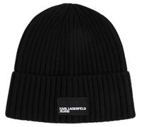 KARL LAGERFELD JEANS Mujer Turned Up Beanie Negro One size