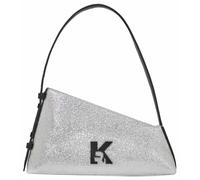 Karl Lagerfeld Jeans, Mujeres, Bolso Bandolera Geo Brillante, Plata, One size