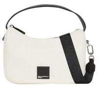 Karl Lagerfeld Jeans, Mujeres, Bolso Mini Hobo Con Logotipo En Forma De Caja, Blanco, One size