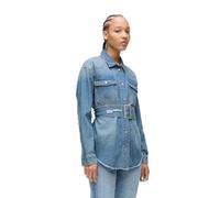 Karl Lagerfeld Jeans, Mujeres, Camisa Vaquera Con Cinturón, Corte Regular, Azul, M