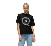Karl Lagerfeld Jeans, Mujeres, Camiseta Bandana De Manga Corta Regular, Corte Regular, Negro, XL
