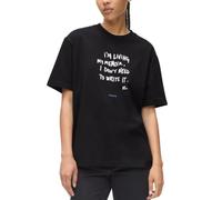 Karl Lagerfeld Jeans, Mujeres, Camiseta Relajada De Manga Corta Karlism, Ajuste Relajado, Negro, XS