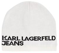Karl Lagerfeld Jeans, Mujeres, Gorro Con Logotipo De Una Sola Capa, Blanco, One size