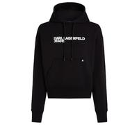Karl Lagerfeld Jeans, Mujeres, Sudadera Con Capucha Con Logotipo Essentail, Corte Regular, Negro, XS
