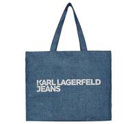 KARL LAGERFELD JEANS Logo shopper Denim, Washed Mid Blue, One Size, Lavado Mid Blue, Contemporary