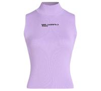 Karl Lagerfeld Jeans, Mujeres, Top De Punto, Corte Slim, Morado, XS