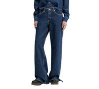 Karl Lagerfeld Jeans, Mujeres, Vaqueros Relajados De Tiro Medio Con Abertura, Pierna Relajada, Azul, 2830