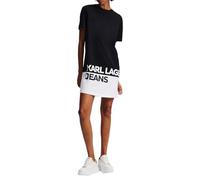 Karl Lagerfeld Jeans, Mujeres, Vestido Camiseta Con Logotipo, Corte Regular, Negro, M