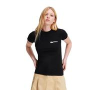 KARL LAGERFELD JEANS, para Mujer, Camiseta Entallada, Negro, 2 x Extragrandes