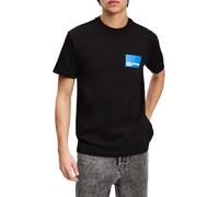 KARL LAGERFELD JEANS Reg SS Box Logo tee Camiseta, Negro, XXL Hombres