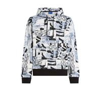 KARL LAGERFELD JEANS Hombre Relaxed All Over Print Hoodie Textura urbana con estampado integral XL