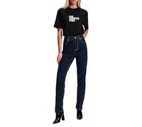 KARL LAGERFELD JEANS Mujer High Rise Tapered Denim Enjuagar azul 3032
