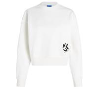 KARL LAGERFELD JEANS, Women's, Monogram Logo Sweat, Regular Fit Sudadera, Blanco, M para Mujer