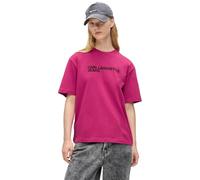 Karl Lagerfeld Jeans, Women's, Short Sleeve Essential Logo tee, Regular Fit Camiseta, Rosa, XS Mujeres