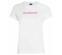 Karl Lagerfeld Jeans, Women's, Short Sleeve Reflection tee, Slim Fit Camiseta, Blanco, S Mujeres