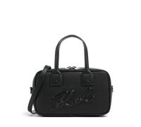 Karl Lagerfeld K/Skuare Bolso de mano negro, imitación de cuero, mujer
