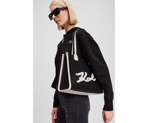 Karl Lagerfeld K/skuare Medium Tote Grainy Black/white Talla: OS | Bolsas de Mano Outlet | Mujer | Negro