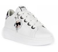 KARL LAGERFELD Kapri Doble a Tobillo Cuero Mujer Zapatillas Blanco Negro UK 3-8