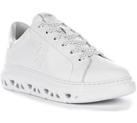 KARL LAGERFELD Kapri Kite Karl Nft Lo Lace Geo Cut Sole - Zapatillas deportivas para mujer, White, 39 EU