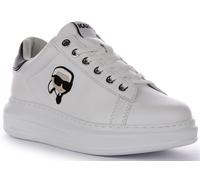 KARL LAGERFELD Kapri Lo a Tobillo Bajo Cordones Mujer Zapatillas Blanco Plata GB