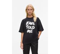 Karl Lagerfeld Karl Told Me T-shirt Black Talla: M | Camisetas de Seda Outlet | Mujer | Negro