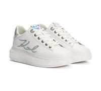 KARL LAGERFELD - KL62510A Zapatilla de la Firma Lateral en Plata. para: Mujer Color: Blanco Talla: 41