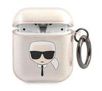 Karl Lagerfeld KLA2UKHGD - Funda para AirPods (Brillante), Color Dorado