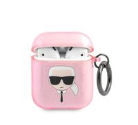 Karl Lagerfeld KLA2UKHGP Karl's Head - Funda para AirPods, Color Rosa