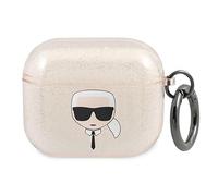Karl Lagerfeld KLA3UKHGD Karl's Head - Funda para AirPods 3, Color Dorado