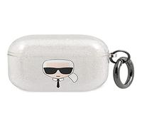 Karl Lagerfeld KLA3UKHGS Karl's Head - Funda para AirPods 3, Color Plateado