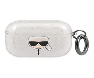 Karl Lagerfeld KLA3UKHGS Karl's Head - Funda para AirPods 3, Color Plateado