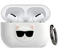 KARL LAGERFELD KLACAPSILCHWH Apple AirPods Pro - Funda de Silicona para Apple AirPods Pro, Color Blanco