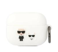 Karl Lagerfeld KLACAPSILKCW Funda para AirPods Pro Blanco Silicona Karl & Choupette