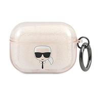 Karl Lagerfeld KLAPUKHGD - Funda para AirPods Pro con Purpurina Dorada