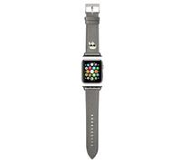 KARL LAGERFELD KLAWLOKHG - Correa de reloj para Apple Watch 42/44/45 mm, plata Saffiano Karl Heads