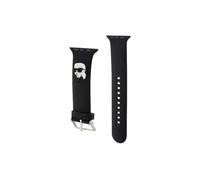 KARL LAGERFELD KLAWMSLKNK - Correa de reloj para Apple Watch 38/40/41 mm, correa de goma 3D, color negro, Silicona