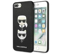 Karl Lagerfeld KLHCI8LSAKICKCBK - Carcasa rígida para iPhone 7 Plus y 8 Plus, color negro