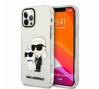 Karl Lagerfeld KLHCP12MHNKCTGT - Carcasa rígida para iPhone 12/12 Pro de 6,1", transparente