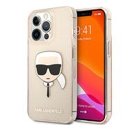 KARL LAGERFELD KLHCP13LKHTUGLGO - Carcasa para iPhone 13 Pro / 13 de 6,1", diseño de Karl's Head