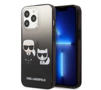 Funda Karl Lagerfeld Gradient Iconic Karl & Choupette, Negra - iPhone 13 Pro