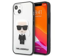 Karl Lagerfeld KLHCP13SHIKCK Ikonik Karl - Carcasa para iPhone 13 Mini (5,4"), Transparente