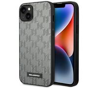 KARL LAGERFELD KLHCP14MSAKLHPG - Funda rígida para iPhone 14 Plus de 6.7 Pulgadas, Color Gris y Gris