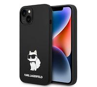 KARL LAGERFELD KLHCP14MSNCHBCK - Funda rígida para iPhone 14 Plus de 6.7 Pulgadas, Color Negro SI